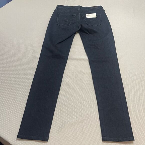 NWT Adriano Goldschmied Super Skinny Legging Ankle Dark Wash Denim Jeans Size 25 - Picture 11 of 13